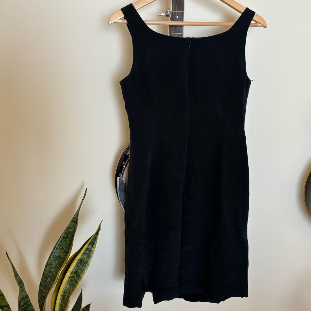 Vintage 100% silk Black Mini Dress - Picture 4 of 4